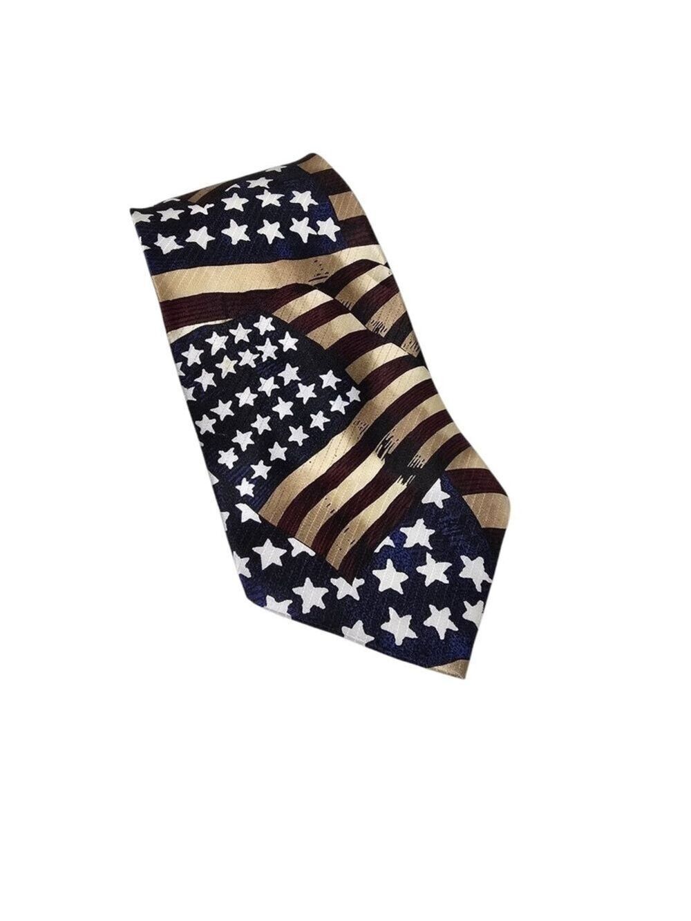 Tango By Max Raab Amerian Series Flag Patriotic Silk Tie